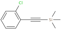(2-Chlorophenylethynyl)trimethylsilane molecular structure
