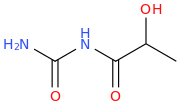 (2-hydroxypropanoyl)urea molecular structure