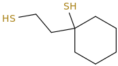 (2-mercaptoethyl)cyclohexanethiol molecular structure