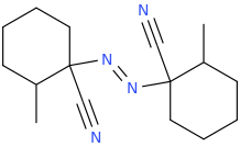 1,1'-Azobis(2-methylcyclohexanecarbonitrile) molecular structure