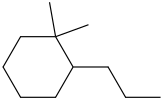 1,1-Dimethyl-2-propylcyclohexan molecular structure