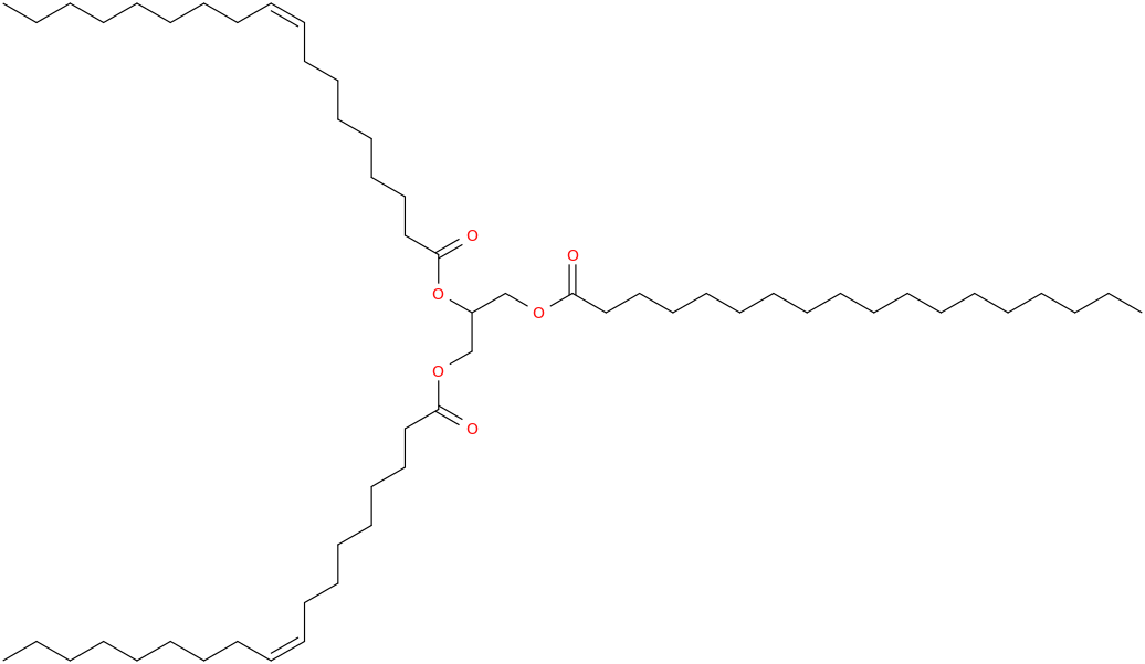 1,2-DIOLEOYL-3-STEAROYL-RAC-GLYCEROL molecular structure