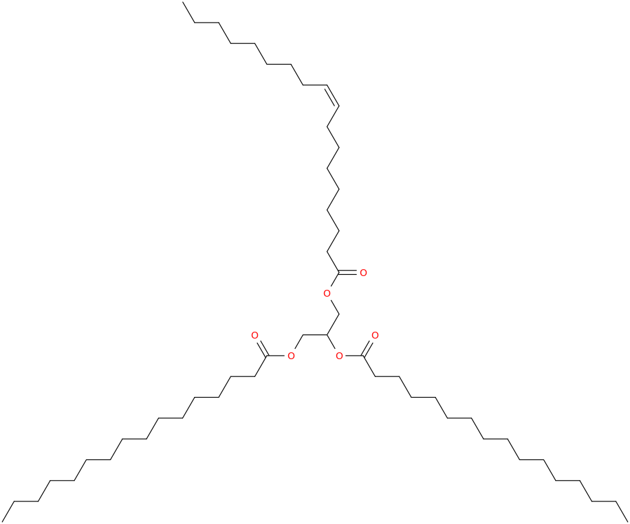 1,2-DIPALMITOYL-3-OLEOYL-RAC-GLYCEROL molecular structure