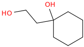 1-(2-hydroxyethyl)cyclohexan-1-ol molecular structure