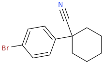 1-(4-broMophenyl)cyclohexanecarbonitrile molecular structure