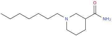 1-HEPTYLNIPECOTAMIDE molecular structure
