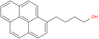 1-Pyrenebutanol molecular structure