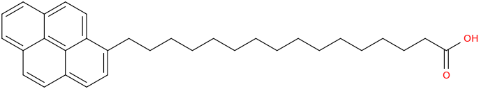 1-Pyrenehexadecanoicacid molecular structure