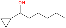 1-cyclopropylhexan-1-ol molecular structure