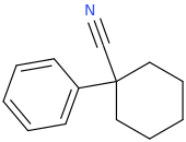 1-phenylcyclohexanecarbonitrile molecular structure