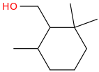 2,2,6-trimethylcyclohexanemethanol molecular structure