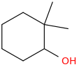2,2-dimethylcyclohexan-1-ol molecular structure