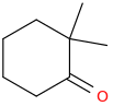 2,2-dimethylcyclohexan-1-one molecular structure