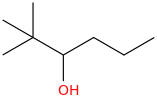 2,2-dimethylhexan-3-ol molecular structure