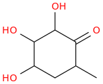 2,3,4-Trihydroxy-6-methylcyclohexanone molecular structure