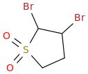 2,3-DIBROMOSULFOLANE molecular structure