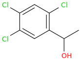2,4,5-trichlorophenylethanol molecular structure