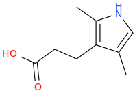 2,4-DIMETHYL-3-PYRROLEPROPIONIC ACID molecular structure