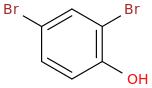 2,4-dibromophenol molecular structure