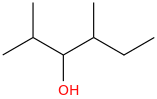 2,4-dimethylhexan-3-ol molecular structure