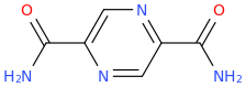 2,5-Pyrazinedicarboxamide molecular structure
