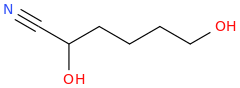 2,6-Dihydroxyhexanenitrile molecular structure