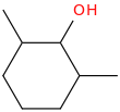 2,6-dimethylcyclohexan-1-ol molecular structure
