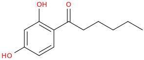 2',4'-dihydroxyhexanophenone molecular structure