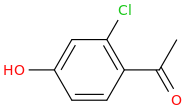 2'-Chloro-4'-hydroxyacetophenone molecular structure