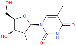 2'-Fluorothymidine molecular structure