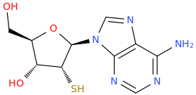 2'-THIOADENOSINE molecular structure