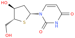 2'-deoxy-4'-thiouridine molecular structure