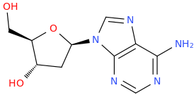 2'-deoxyadenosine molecular structure