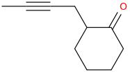 2-(2-Butynyl)cyclohexanone molecular structure