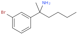 2-(3-bromophenyl)hexan-2-amine molecular structure