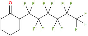 2-(Tridecafluorohexyl)cyclohexan-1-one molecular structure