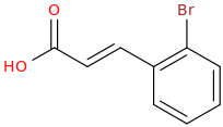 2-Bromocinnamic acid molecular structure
