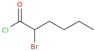 2-Bromohexanoylchloride molecular structure
