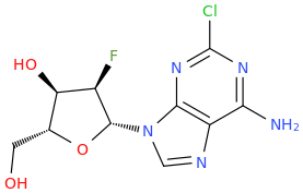 2-Chloro-2'-deoxy-2'-fluoroadenosine molecular structure