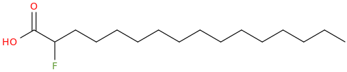 2-FLUOROPALMITIC ACID molecular structure