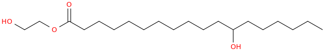 2-Hydroxyethyl 12-hydroxyoctadecanoate molecular structure