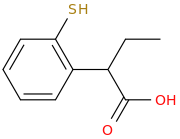 2-MERCAPTOPHENYLBUTYRIC ACID molecular structure
