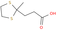 2-METHYL-1,3-DITHIOLANE-2-PROPIONIC ACID molecular structure