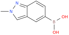 2-METHYLINDAZOLE-5-BORONICACID molecular structure