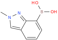 2-METHYLINDAZOLE-7-BORONICACID molecular structure