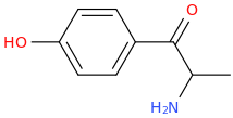 2-amino-4'-hydroxypropiophenone molecular structure
