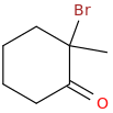 2-bromo-2-methylcyclohexan-1-one molecular structure