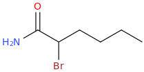 2-bromohexanamide molecular structure