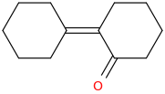 2-cyclohexylidenecyclohexanone molecular structure