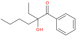 2-ethyl-2-hydroxyhexanophenone molecular structure